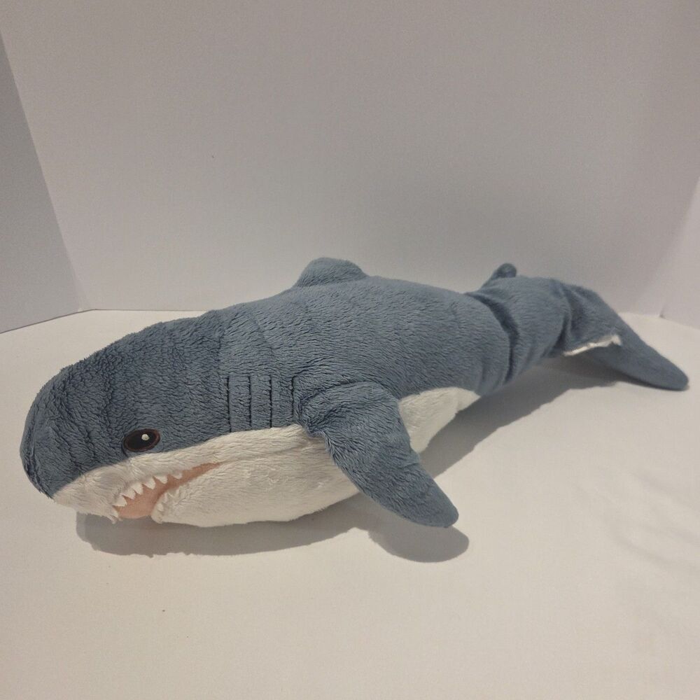 Ikea Blahaj Shark Plush Blue Embroidered Eyes 22 Inch Long